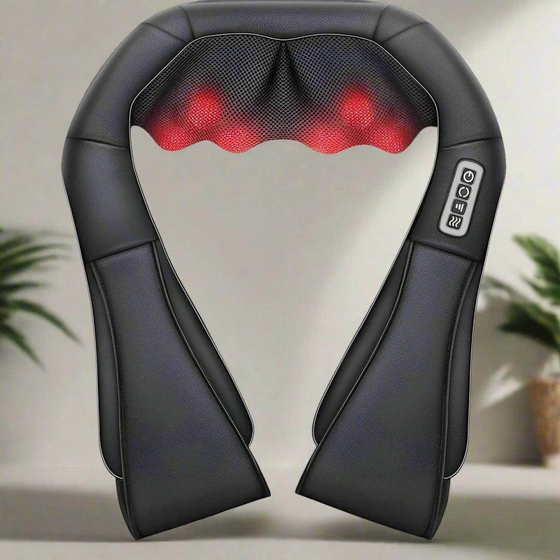 SmartPursue™ Heated Shiatsu Back and Neck Massager Massagers Dark Gray Black / US Plug,Black / EU Plug,Black Gray / US Plug,Black Gray / EU Plug