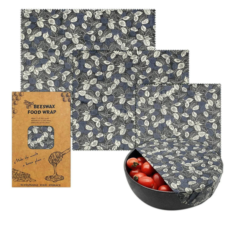 SmartPursue™ Eco-Friendly Reusable Food Wraps beeswax food wraps White Smoke 1 Set 3 sizes No.023
