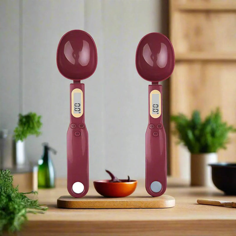 SmartPursue™ Mini Digital Spoon Scale – Precision Measuring Spoon Scale Gray 2PCS Red / 1Kg