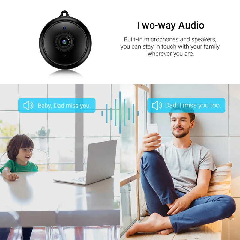 SmartPursue™ Mini WiFi Indoor Security Camera Mini Camera White Smoke With 16G Card,With 32G Card,With 64G Card,With 128G Card,ONLY Camera