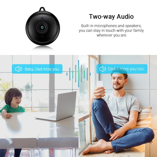 SmartPursue™ Mini WiFi Indoor Security Camera Mini Camera White Smoke With 16G Card,With 32G Card,With 64G Card,With 128G Card,ONLY Camera