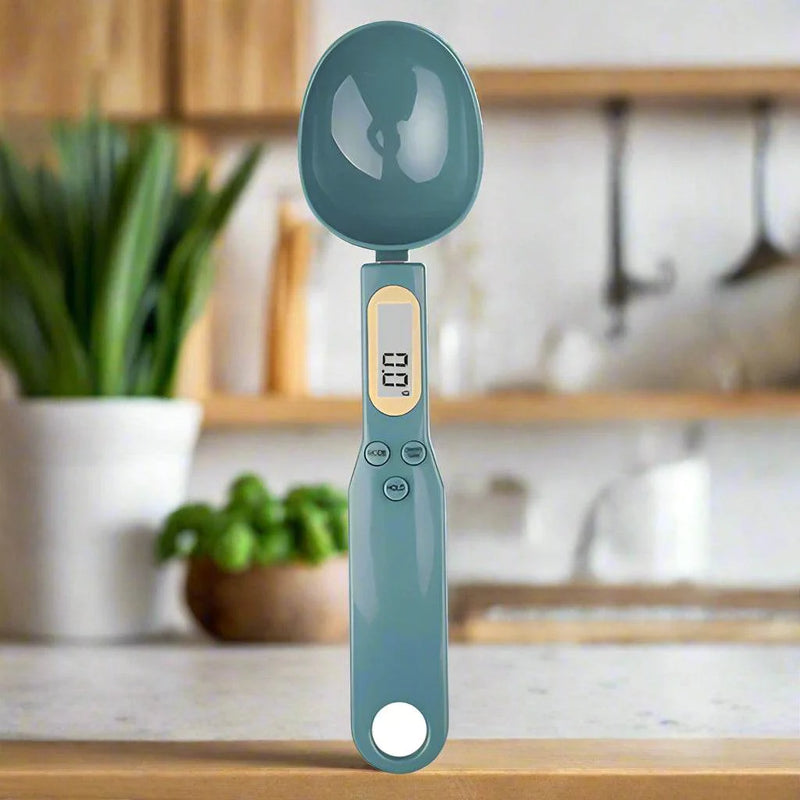 SmartPursue™ Mini Digital Spoon Scale – Precision Measuring Spoon Scale Light Gray Emerald green / 1Kg