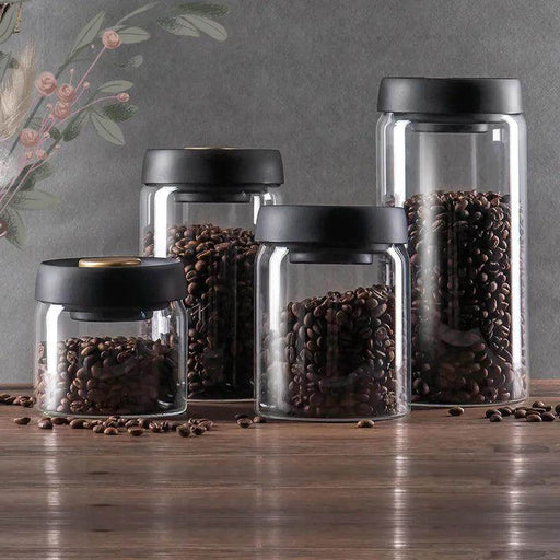 SmartPursue™ Vacuum Sealed Jug Coffee Beans Airtight Canister Kitchen Utensils Dim Gray 500ml / Black,500ml / White,900ml / Black,900ml / White,1200ml / Black,1200ml / White,1800ml / Black,1800ml / White