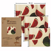 SmartPursue™ Eco-Friendly Reusable Food Wraps beeswax food wraps White Smoke 1 Set 3 sizes No.026