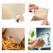 SmartPursue™ Reusable Toaster Bags Food Storage White Smoke 5 pcs/16x16.5cm,5 pcs/17x19cm,5 pcs/16x18cm,5 pcs/20x22cm