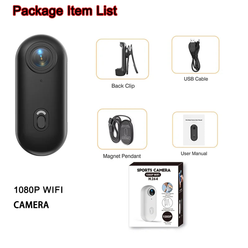 SmartPursue™ 4K Mini Vlog Camera with WiFi Mini Camera White Smoke FHD 1080P (BK-Lite) / With 64G TF Card,FHD 1080P (BK-Lite) / With 128G TF Card,FHD 1080P (BK-Lite) / NO TF Card,FHD 1080P (BK-Lite) / With 32G TF Card