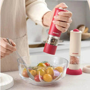 SmartPursue™ USB Rechargeable Salt and Pepper Grinder Spice Grinders Dark Gray Cream White,Red