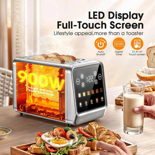 SmartPursue™ Stainless Steel Smart Digital Toaster Toaster Misty Rose