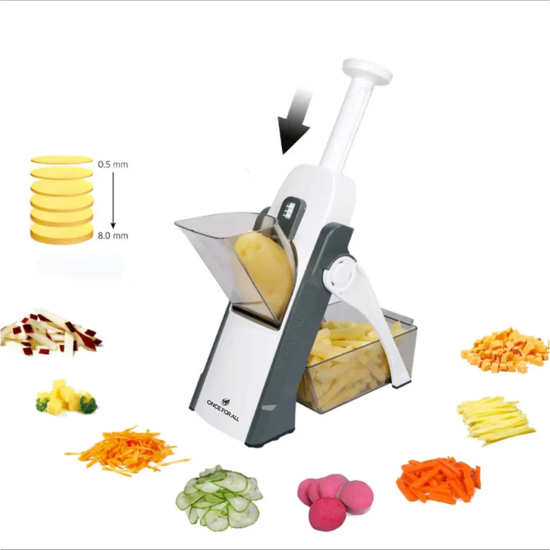 SmartPursue™ 15-in-1 Vegetable Chopper and Slicer Kitchen Slicers White Smoke As shown BLUE,As shown Gray,Grey,Red,Green,Peacock Blue