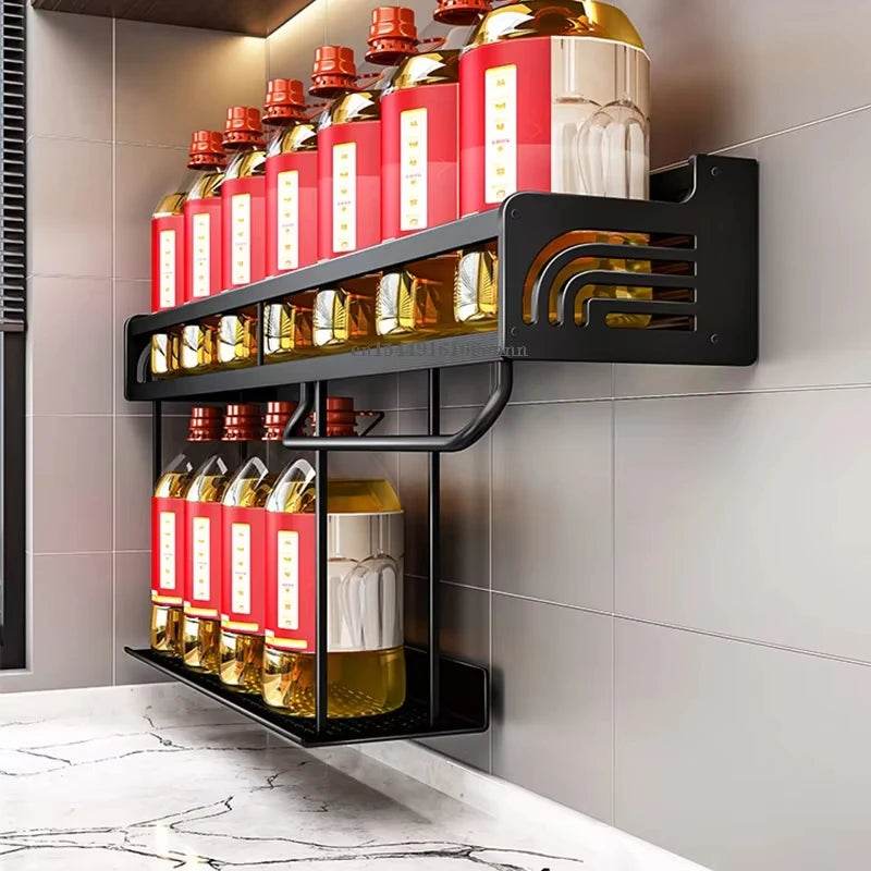 SmartPursue™ Wall-Mounted Kitchen Spice Rack Organizer spice organizer Gray 30cm,40cm B,50cm B,40cm A,50cm A