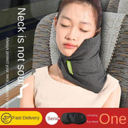 SmartPursue™ Memory Foam Travel Pillow for Sleeping Neck Pillows Antique White Latex Upgraded Grey