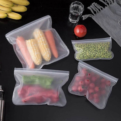 SmartPursue™ Silicone Food Storage Containers – Stand-Up Zip-Shut Bags Food Storage Black 5Pcs / S (21.5x11.5cm),5Pcs / M (21.5x18cm),5Pcs / L (28cmX27cm),10Pcs / S (21.5x11.5cm),10Pcs / M (21.5x18cm),10Pcs / L (28cmX27cm)