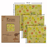 SmartPursue™ Eco-Friendly Reusable Food Wraps beeswax food wraps White Smoke 1 Set 3 sizes No.004