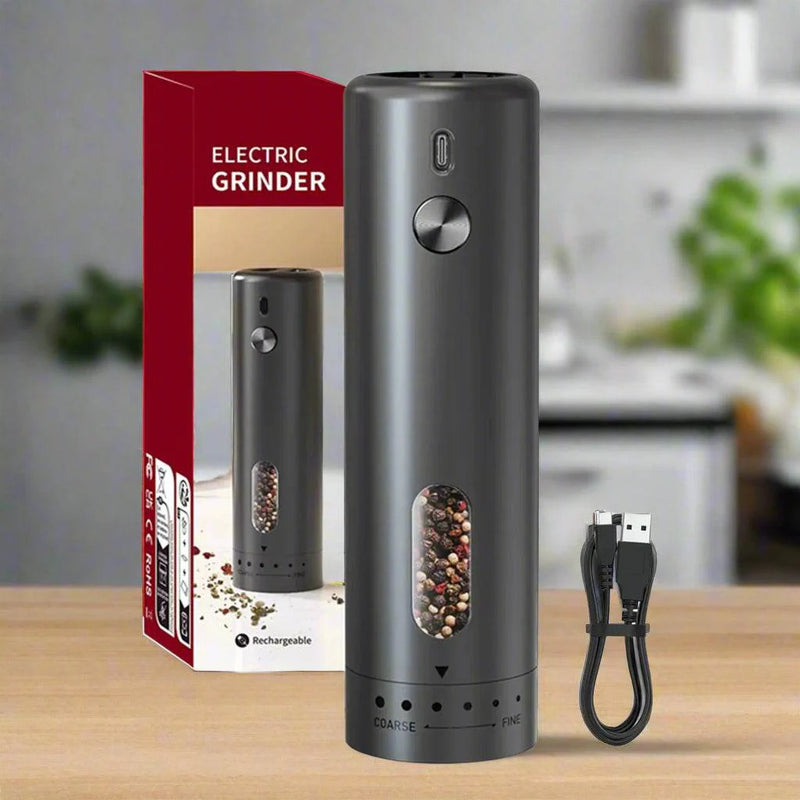 SmartPursue™ Rechargeable Electric Pepper Grinder Spice Grinders Light Slate Gray 1PCS,2PCS With Base