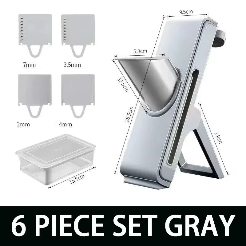 SmartPursue™ 15-in-1 Vegetable Chopper and Slicer Kitchen Slicers White Smoke As shown Gray