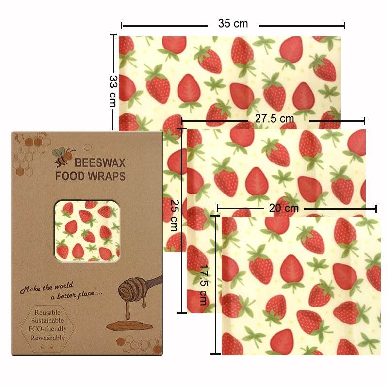 SmartPursue™ Eco-Friendly Reusable Food Wraps beeswax food wraps