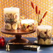 Rosy Rings Accent Botanical Candle - Spicy Apple Small Botanical Candle Dark Khaki