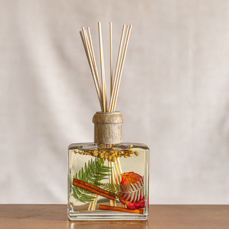 Rosy Rings Signature Botanical Reed Diffuser - Spicy Apple 13oz Botanical Diffuser Light Gray