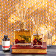 Rosy Rings Signature Botanical Reed Diffuser - Spicy Apple 13oz Botanical Diffuser Sandy Brown