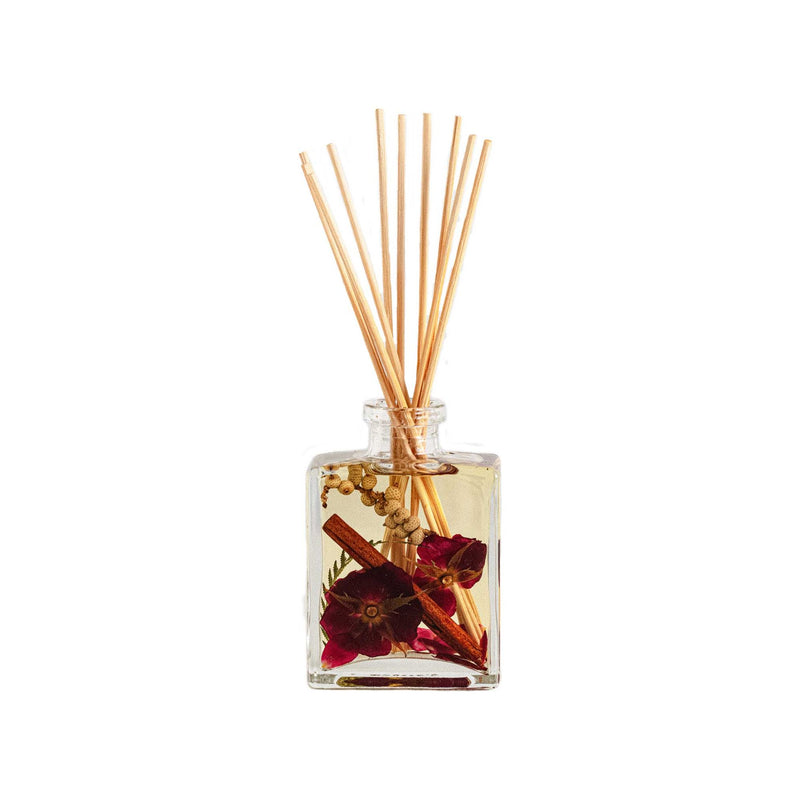 Rosy Rings Accent Botanical Reed Diffuser - Spicy Apple 4oz Botanical Diffuser Wheat