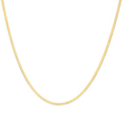 Bids.com Unisex Solid 14K Yellow Gold 2.8mm Imperial Herringbone Chain Necklace - 18" Inches Necklaces White Smoke Yellow.Gold / 18