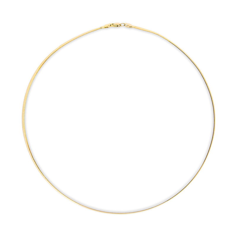 Bids.com Unisex Solid 14K Yellow Gold 2.8mm Imperial Herringbone Chain Necklace - 18" Inches Necklaces White Smoke Yellow.Gold / 18