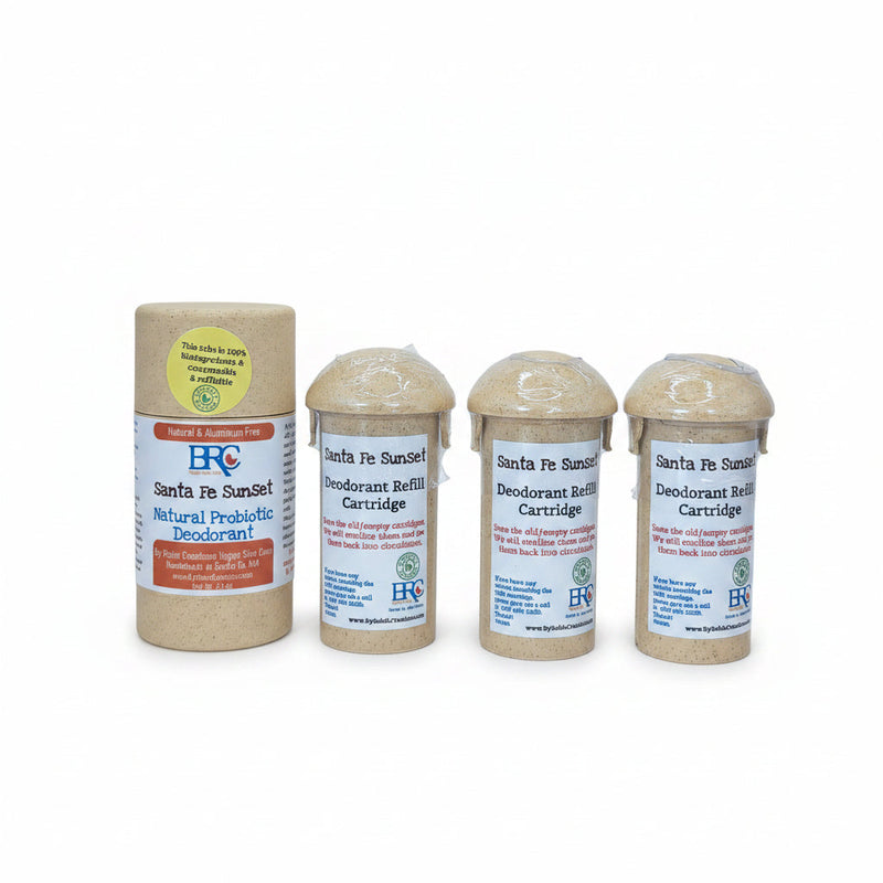 By Robin Creations Natural Probiotic Deodorant Stick Deodorant & Body Care White Smoke Santa Fe Sunset / 1 Full Tube + 3 Refills
