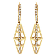 Bids.com 14K Yellow Gold 5/8 Cttw Diamond Geometrical Pillar Drop and Dangle Earrings (G-H Color, SI1-SI2 Clarity) Earrings White Smoke Yellow.Gold / 0.618