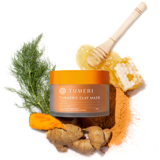 TUMERI Turmeric + Vitamin C Clay Mask Health & Beauty White Smoke Mask Only