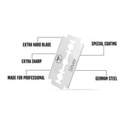My Blades My-Blades Silver Double Edge Razor Blades 100 ct Razor Blades Light Gray
