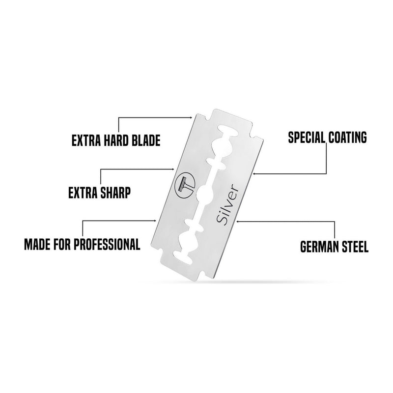 My Blades My-Blades Silver Double Edge Razor Blades 100 ct Razor Blades Light Gray