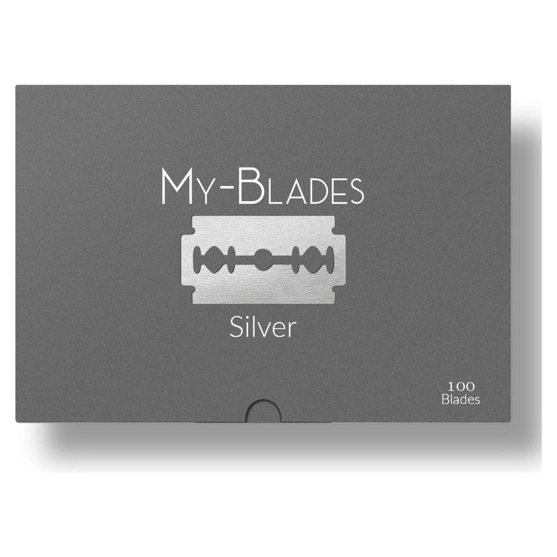 My Blades My-Blades Silver Double Edge Razor Blades 100 ct Razor Blades Dim Gray