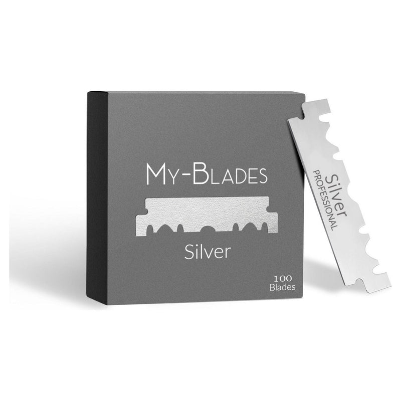 My Blades My-Blades Silver Single Edge Razor Blades 100 ct Razor Blades Dim Gray