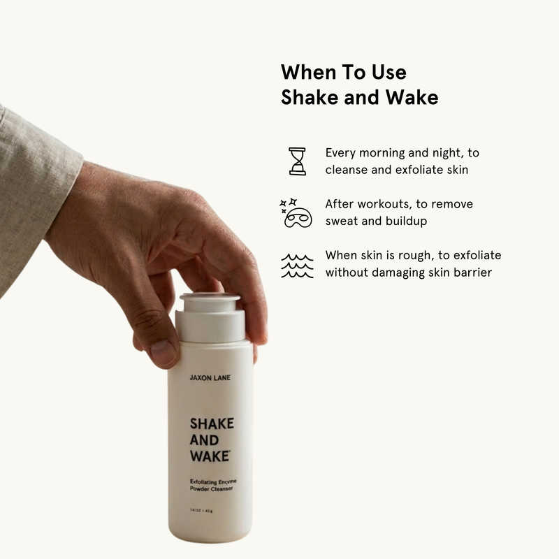 JAXON LANE Shake And Wake - Exfoliating Enzyme Powder Cleanser face wash White Smoke