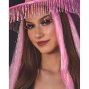 Lunautics Sorbet Sparkle - Faux Mink Glam Glitter & Rhinestone Glitter Lashes False Eyelashes Rosy Brown