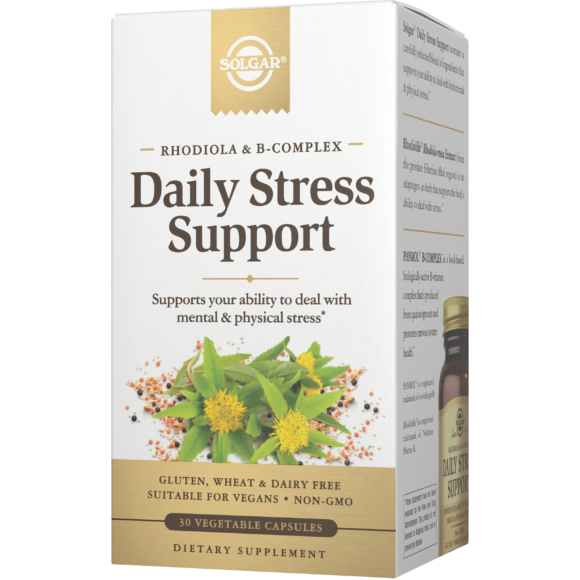 SOLGAR Solgar Daily Stress Support 30 Capsules - 5 Oz Stress Support Supplement Lavender