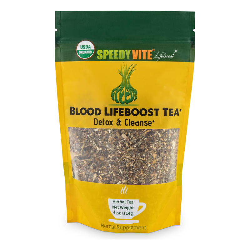 SpeedyVite® Blood LifeBoost® Tea | USDA Organic Herbal Cleansing Tea (4 oz / 8 oz / 28 Bags) | SpeedyVite® - FREE SHIPPING Tea Goldenrod 1x 4oz Loose Leaf,CASE OF 6x (4oz Loose Leaf)