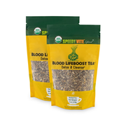 SpeedyVite® Blood LifeBoost® Tea | USDA Organic Herbal Cleansing Tea (4 oz / 8 oz / 28 Bags) | SpeedyVite® - FREE SHIPPING Tea Goldenrod 1x 8oz Loose Leaf [2x4oz],1x 8oz Loose Leaf [2x4oz] - 50% OFF (Past Best-By) - dried herbs don't spoil, best-by = peak potency not safety