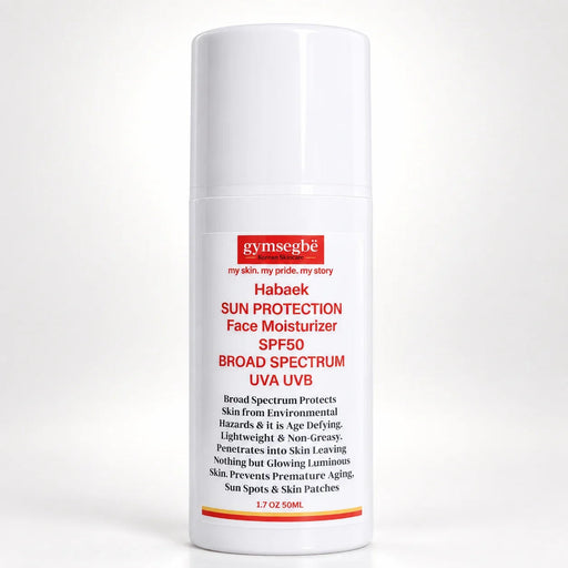 gymsegbë Habaek Sun Protection Face Moisturizer SPF50 | Peptides | Niacinamide SPF50 Anti-Aging Facial White Smoke 1 Bottle