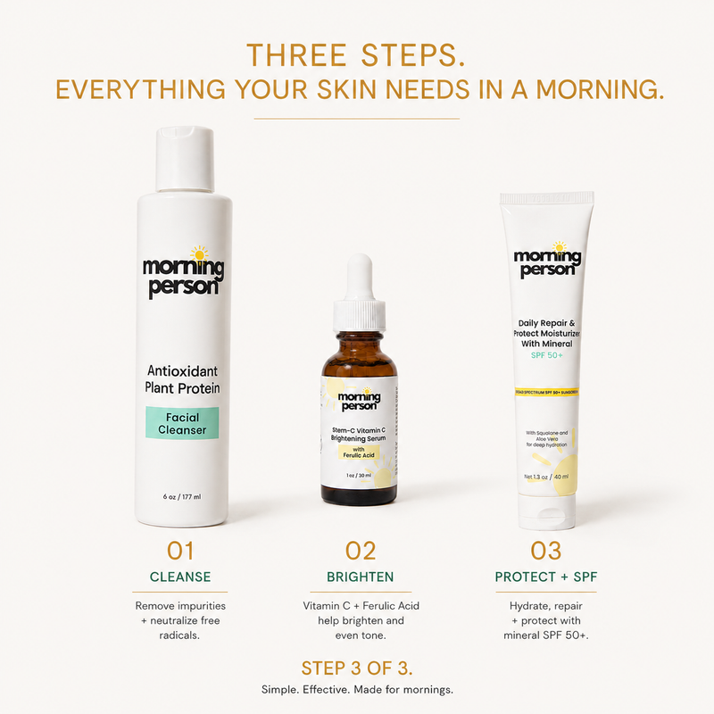 Morning Person Beauty Daily Repair Moisturizer with Mineral SPF 50+ Sunscreen Moisturizer White Smoke