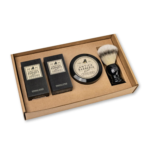 Antica Barberia Mondial US Original Citrus Classic Shaving Ritual Gift Box Gift Set White Smoke