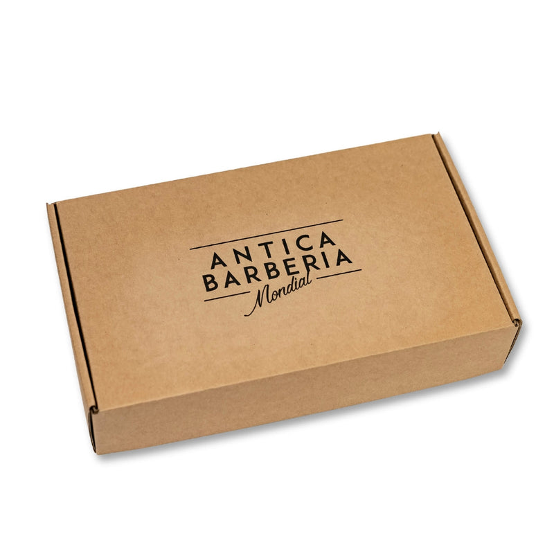 Antica Barberia Mondial US Balsamic Beard Care Gift Set: Beard Brush + 100ml Beard Balm & Wash Gift Set White Smoke