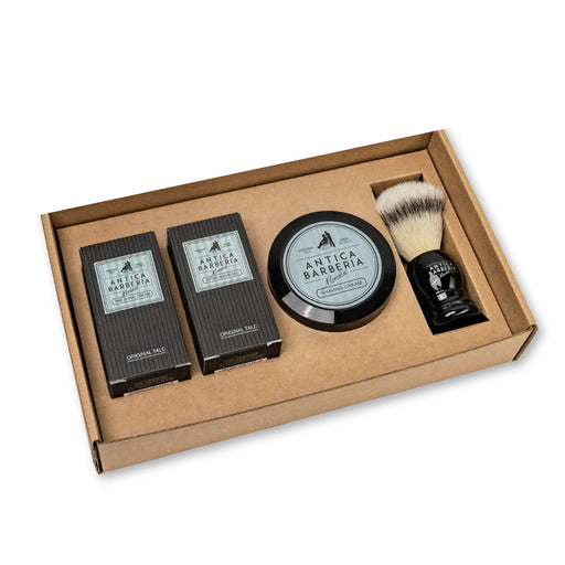 Antica Barberia Mondial US Original Talc Classic Shaving Ritual Gift Box Gift Set White Smoke