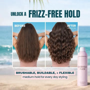 The Beachwaver Co. Everyday Flex Medium Hold Hairspray Styler Alice Blue Full Size (8.4oz),Travel Size (1.4oz)