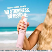 The Beachwaver Co. Everyday Flex Medium Hold Hairspray Styler Light Steel Blue Full Size (8.4oz),Travel Size (1.4oz)