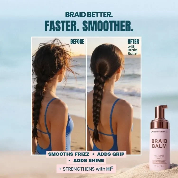 The Beachwaver Co. Braid Balm Pre-Braid Prep Hair Care Light Gray
