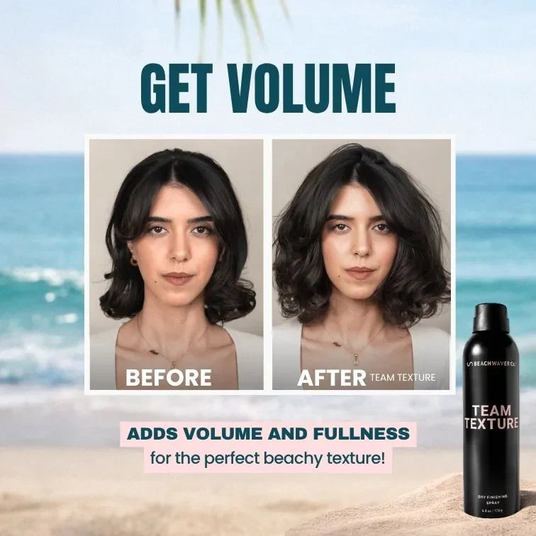 The Beachwaver Co. Team Texture Dry Finishing Spray Hair Care Alice Blue Full Size (6.3oz),Travel Size (1.3oz)