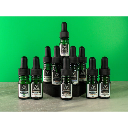 Artius Man Beard Oil Sampler 10-Pack – Build Your Own 10-Scent Beard Oil Kit Beard Oil Dark Gray