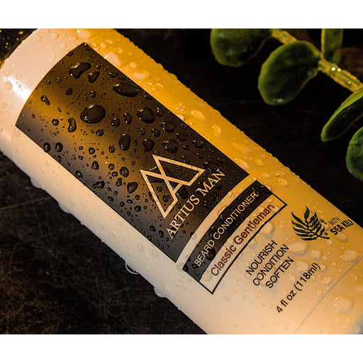 Artius Man Classic Gentleman Beard Conditioner – Clean, Fresh Sandalwood (4 oz) Beard Conditioner Black
