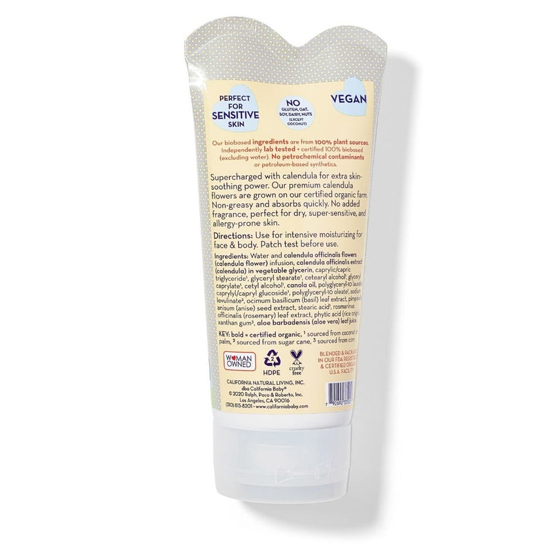 California Baby (No Fragrance) Super Sensitive™ Calendula Cream Creams Light Gray 1.8oz/51g,6oz/170g,(sample) 0.5oz/14g